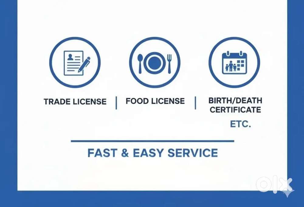 Fast &Easy Help– Trade Licence, Food Licence, Birth&Death Certificates