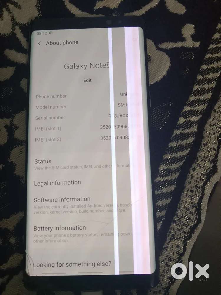 Samsung note 8 display problem