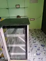 Tea stall stainless steel abd glass display puff heater
