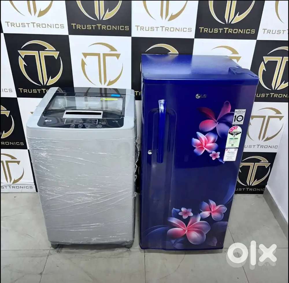 Lg single door with invertertechnology withinbuilt lg washing machine