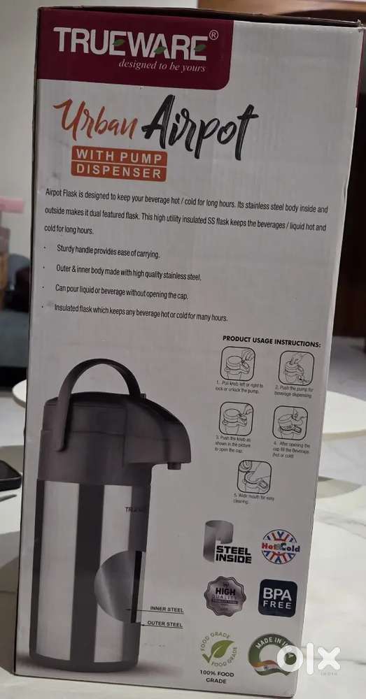 Trueware Urban Airpot with Pump Dispenser (2700 ml)