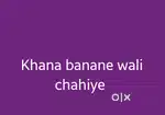 Normal khana banana h only women