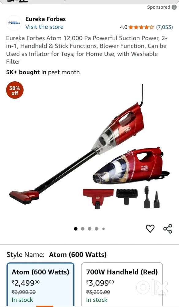 Eureka fobs vacuum cleaner