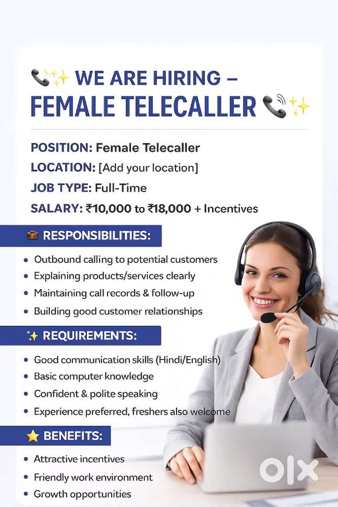 Hiring Female Telecaller – Immediate Joining!