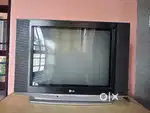 Television set. Lg Tv, dvd, set top box and dish
