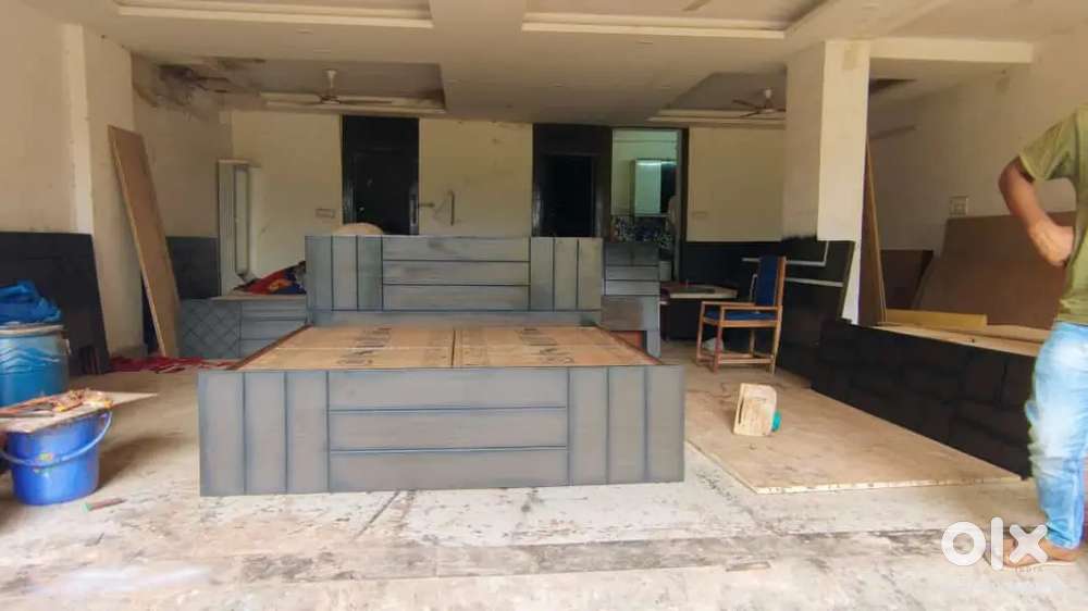 Plane fancy bed with box king size bed 6*6