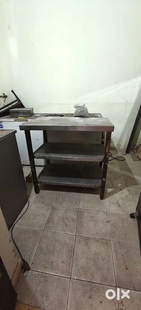 Stell table , counter