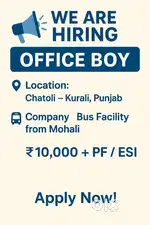 Job for security guard and office boy