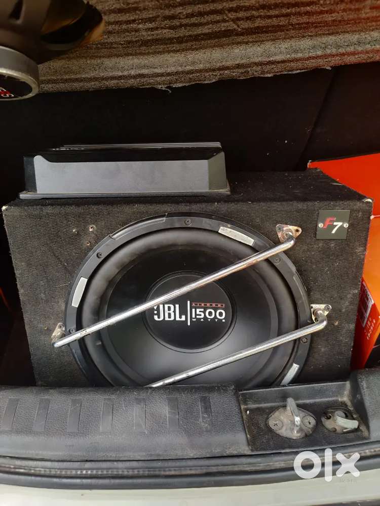 Sony Amplifler single channel JBL subwoofer1500 what's woofer with box
