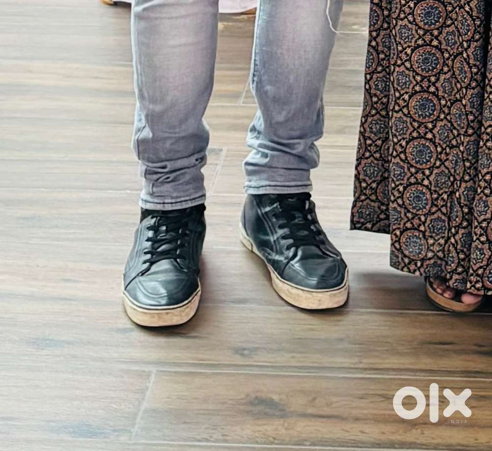 Black high top sneakers
