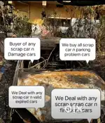 We Deal with any scrap car n valid expired cars n unused cars