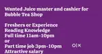 Juice master wanted
