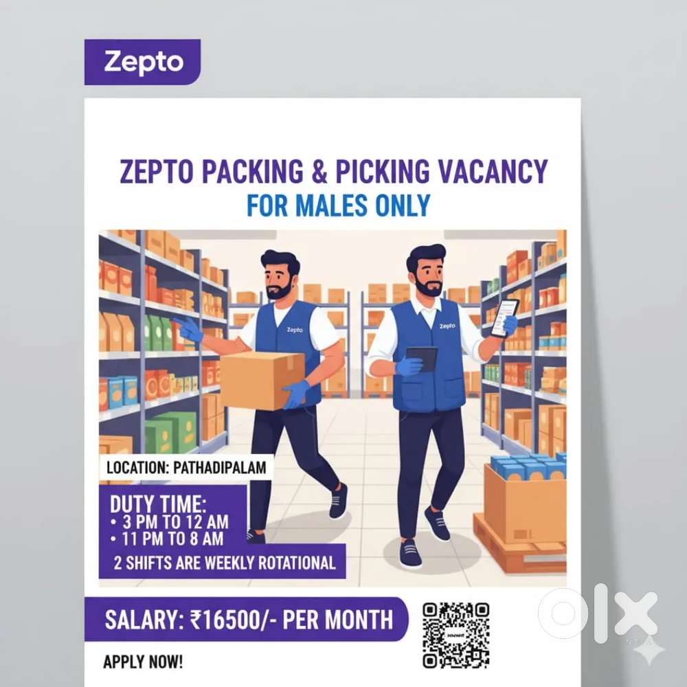 Pathadipalam Zepto picking packing Vacancies