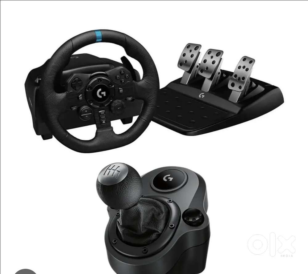 Logitech G923 Racing wheel, pedals, gearbox with Next Level challenger