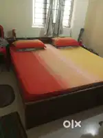 King Size Cot with 8 inch Mattress And Dining Table for sale