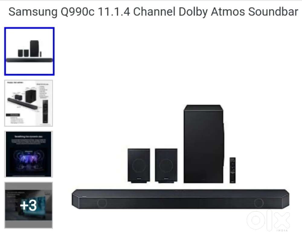 Samsung Sound Bar 11.1.4 Atmos Dolby Q990C