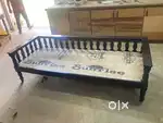 Wooden dhiwan cot and one Computer table