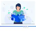 Ecommerce parcel packaging and computer operator