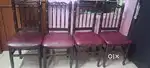 Wooden chairs and cotton gadda
