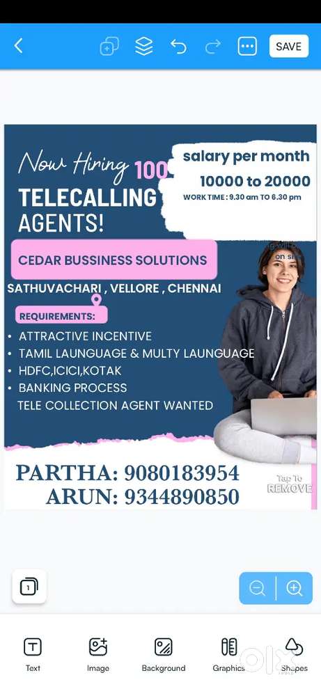 Tele calling loan collection agent wanted