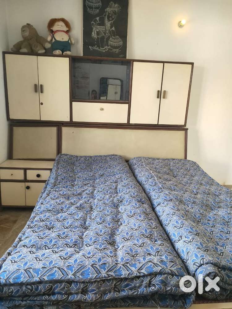 Teak Wood Double Bed with Storage