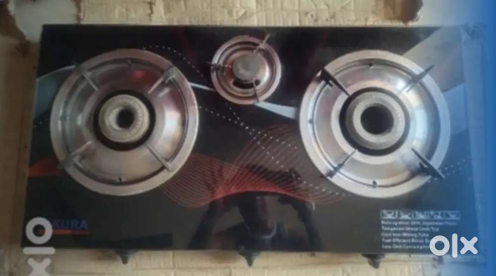 Automatic 3 burner gas chulha