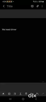 Vacancy for Driver