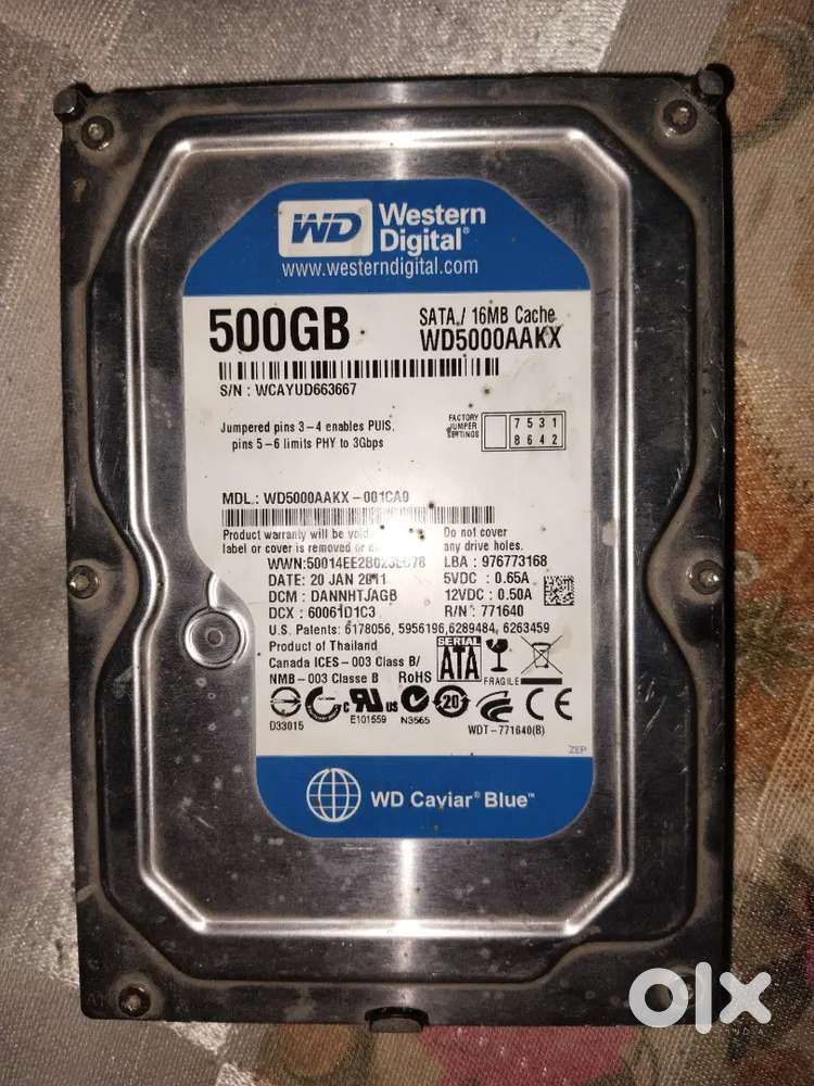 WD Western Digital 500 GB HHD SATA