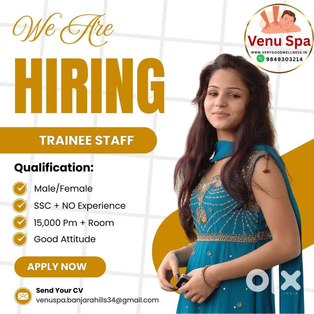 Wanted Receptionist & Trainee staff.
