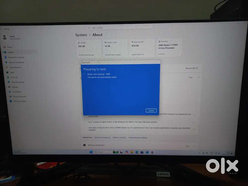Gaming pc and monitor