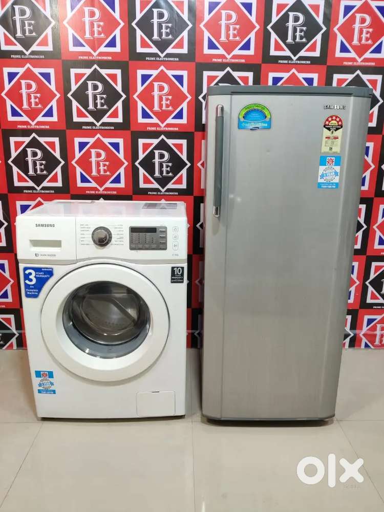 -_( Samsung still single door and Samsung front diamond drum 6.5 kg --