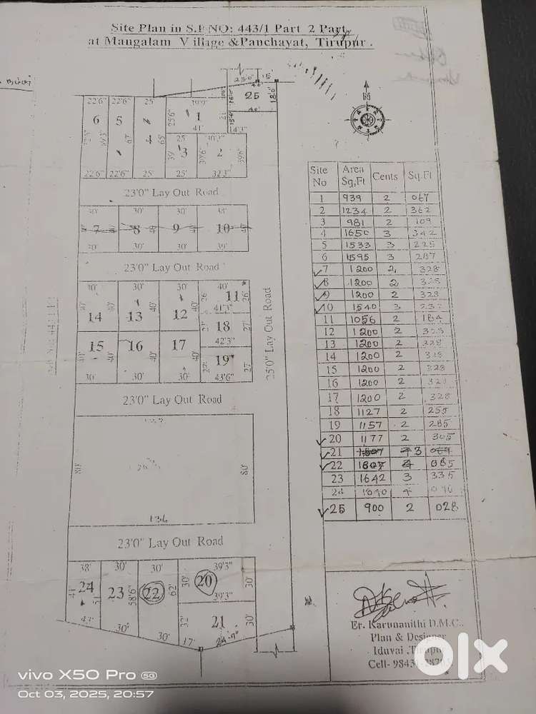 Land for sale in mangalam