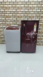 #@# LG 190 ltrs 5 star flower model Samsung 6.2kg maroon and grey colo