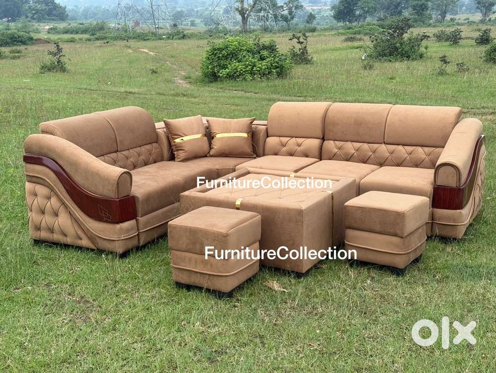 Brand new L Sofa With Centretable & 2 pufft at Wholesaleprice