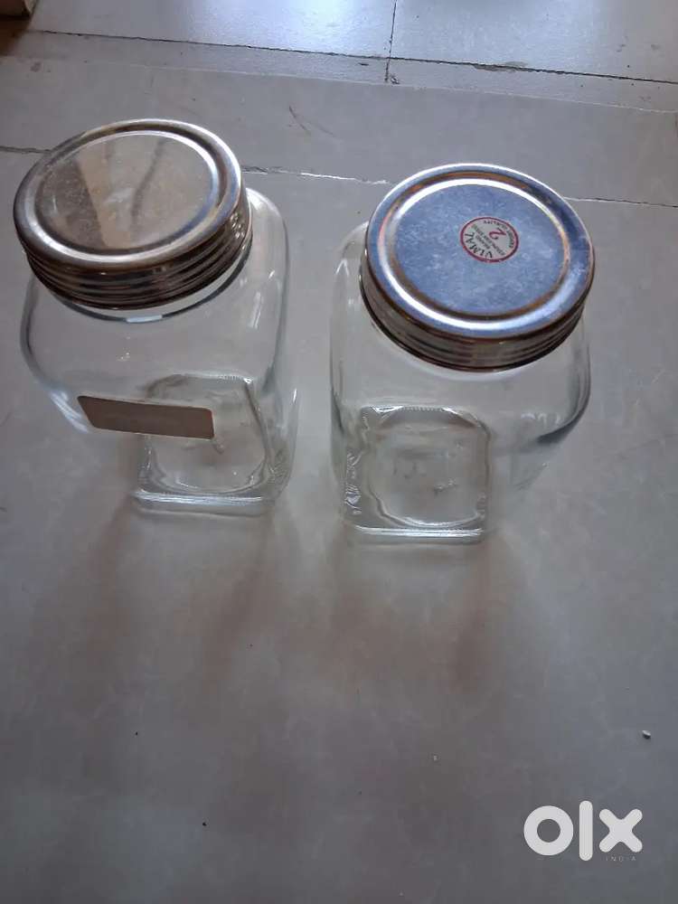 12 Glass Jar Tall Containers