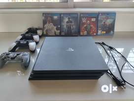 PS4 pro with four controller