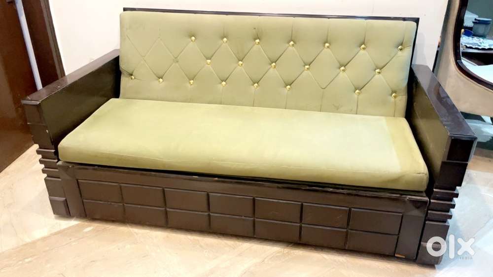Solid Wood Sofa Bed With Storage