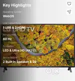 55” LG UHD TV for sale