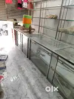 Garments showroom Steel Furniture with glass