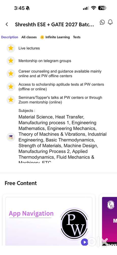 GATE exam physics wallah online subscription