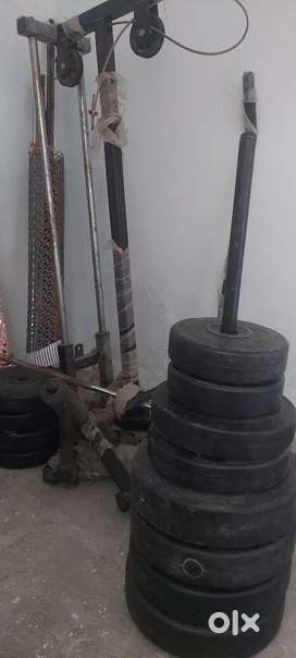 Home gym with 80kg weight