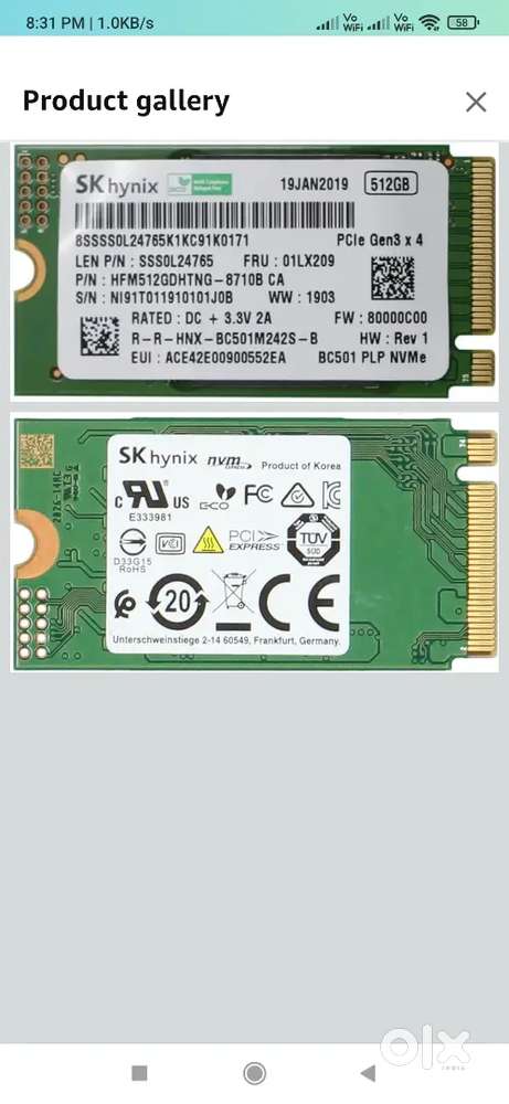 SSD & RAM 512 GB  16 GB
