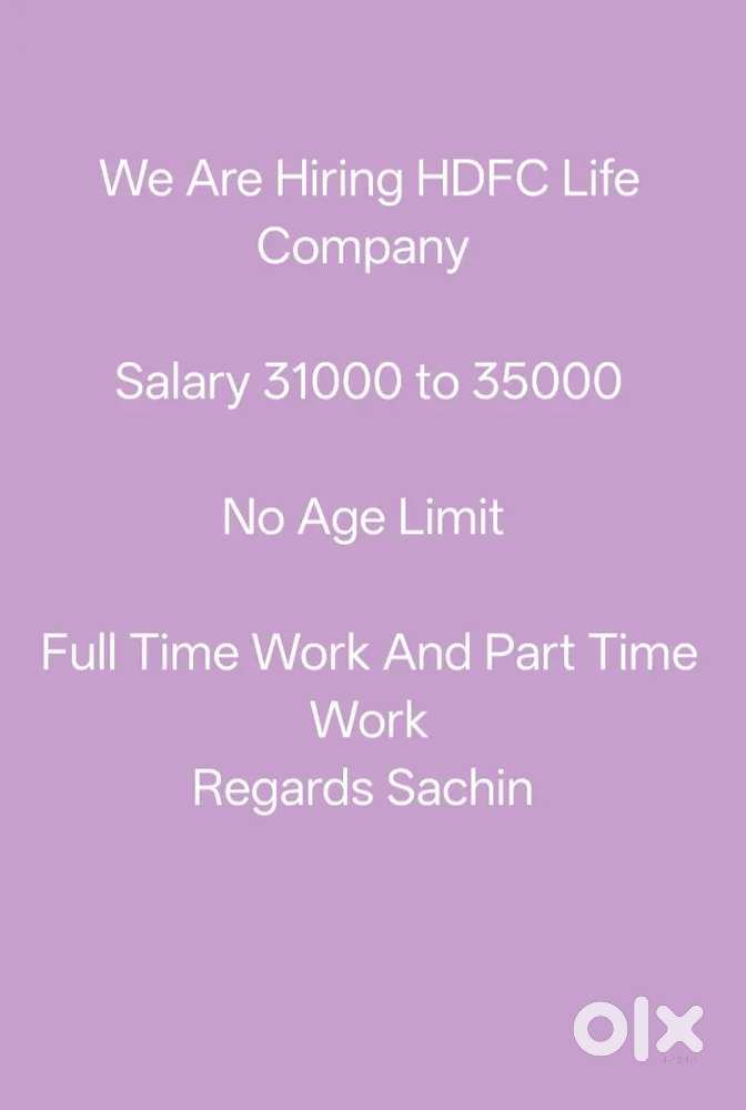 Join HDFC Life as Financial Consultant