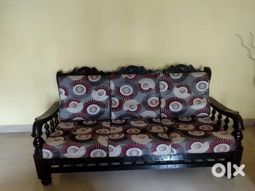 5 seater wooden sofa