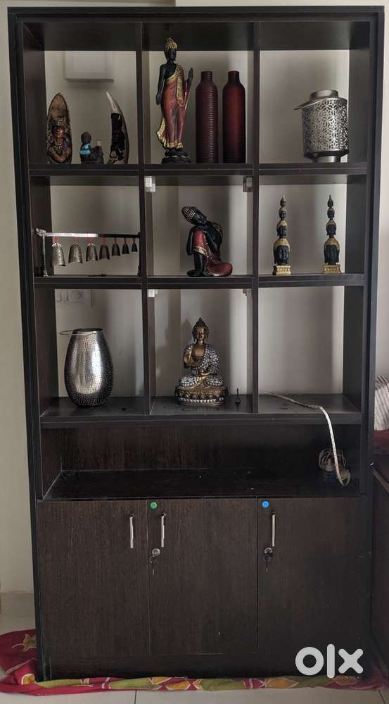 Wall divider with compartment