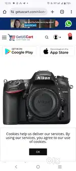 Nikon D7200 DSLR camera With 18-105 Lens