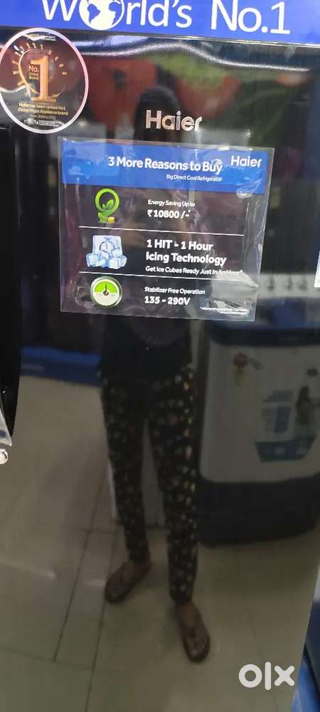 New Black Glass shine fridge _ Bilkul new condition