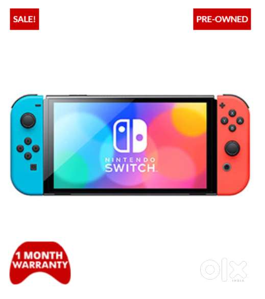 Nintendo Switch OLED Console 64GB Blue and Red Joy Con (Pre-owned)