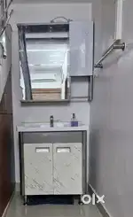 Counter top wash basin with top and bottom unit.
