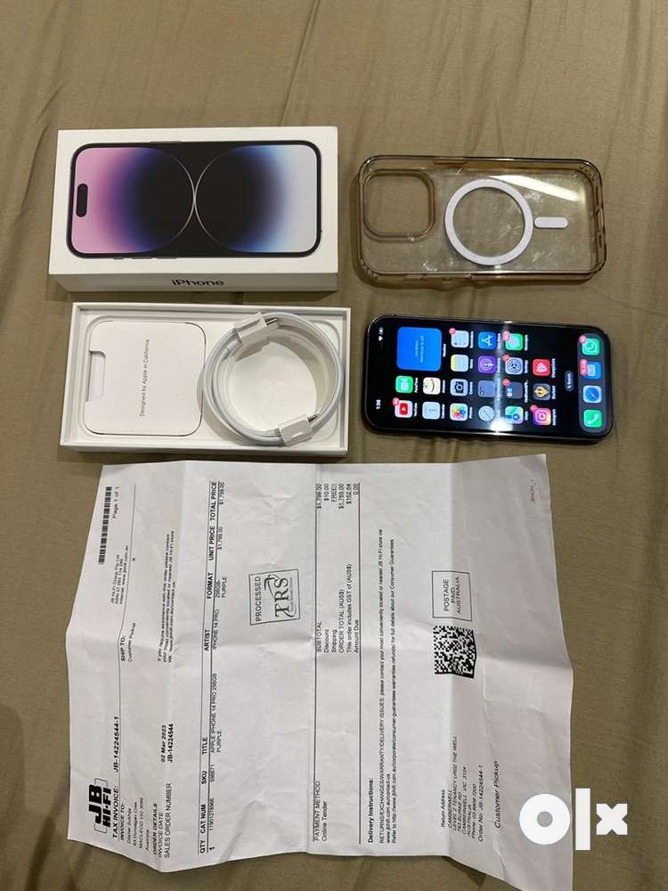 Apple Iphone 14 Pro 256gb Purple WITH WARRANTY AND BILL